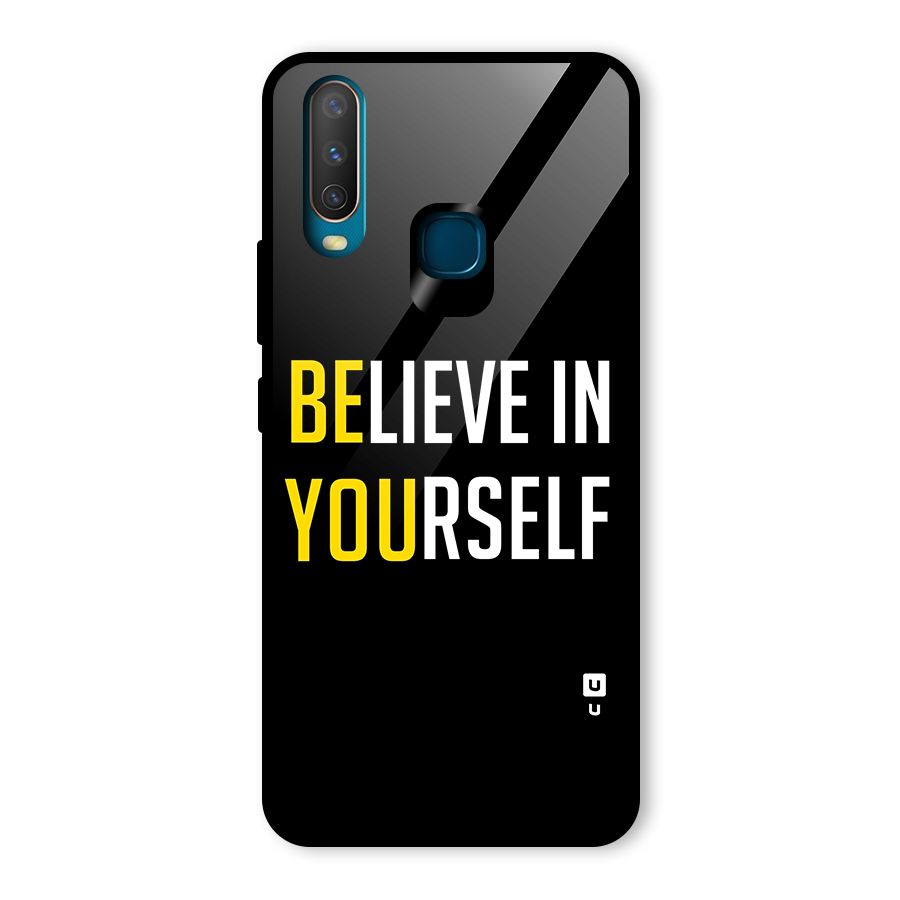 Believe In Yourself Black Glass Back Case for Vivo Y12