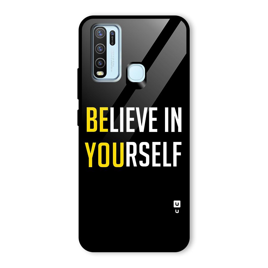 Believe In Yourself Black Glass Back Case for Vivo Y50