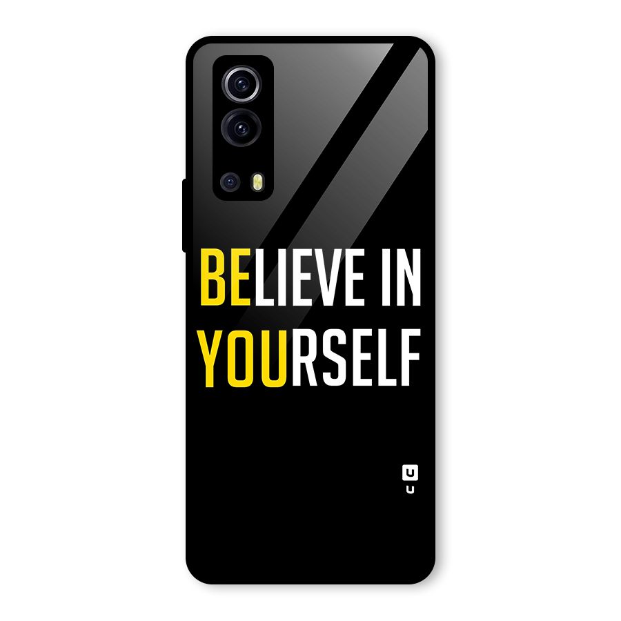 Believe In Yourself Black Glass Back Case for Vivo iQOO Z3