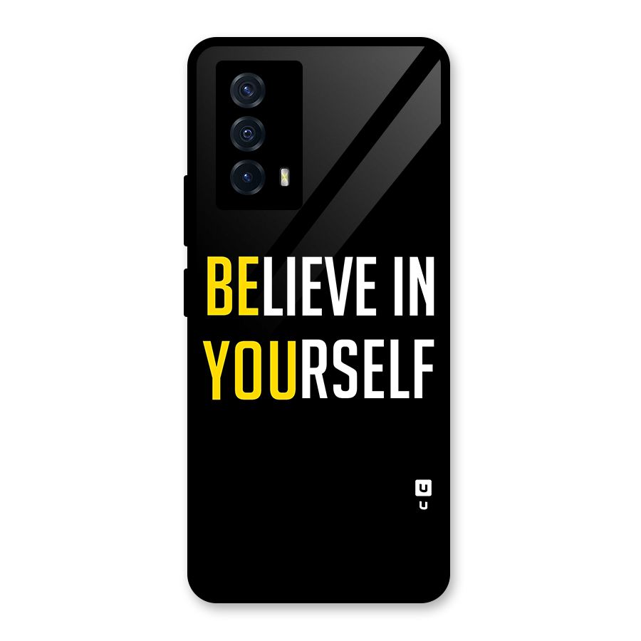Believe In Yourself Black Glass Back Case for Vivo iQOO Z5