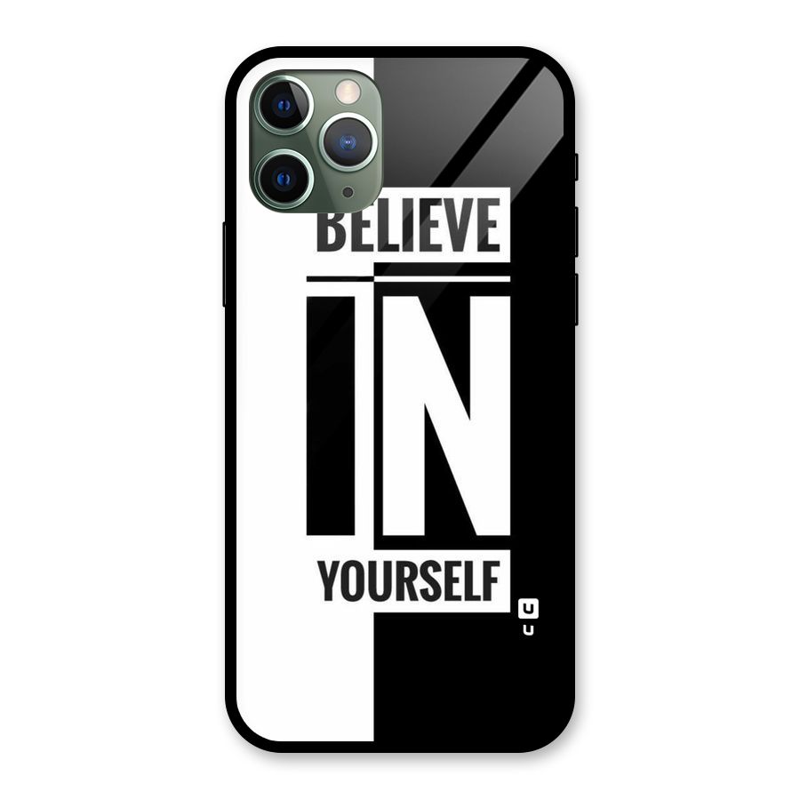 Believe Yourself Black Glass Back Case for iPhone 11 Pro
