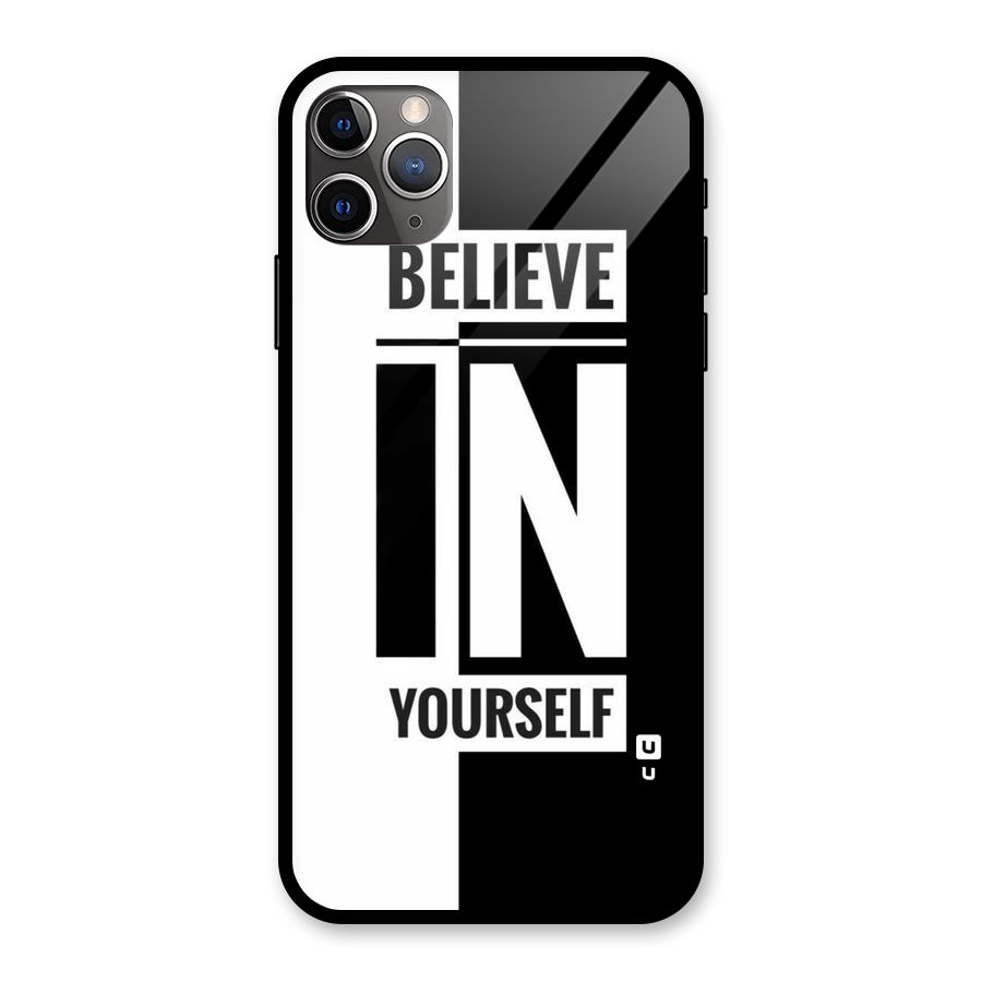 Believe Yourself Black Glass Back Case for iPhone 11 Pro Max