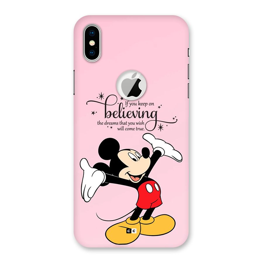 Believing Dreams Back Case for iPhone X Logo Cut