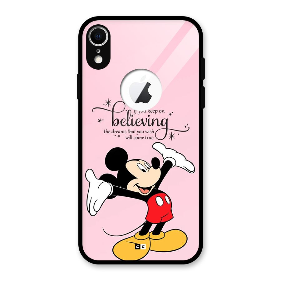 Believing Dreams Glass Back Case for iPhone XR Logo Cut