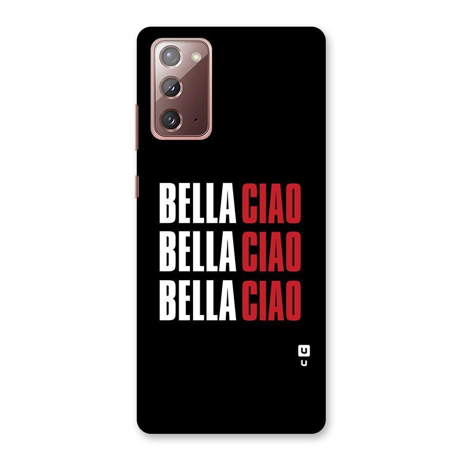 Bella Ciao Bella Ciao Bella Ciao Back Case for Galaxy Note 20