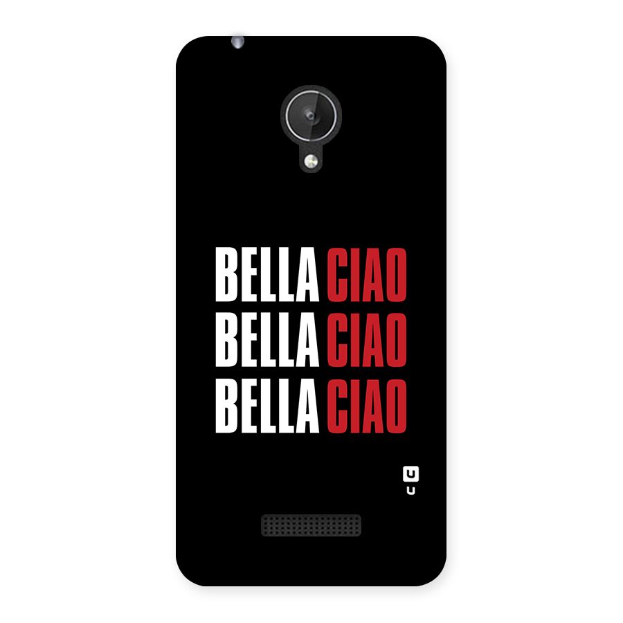 Bella Ciao Bella Ciao Bella Ciao Back Case for Micromax Canvas Spark Q380
