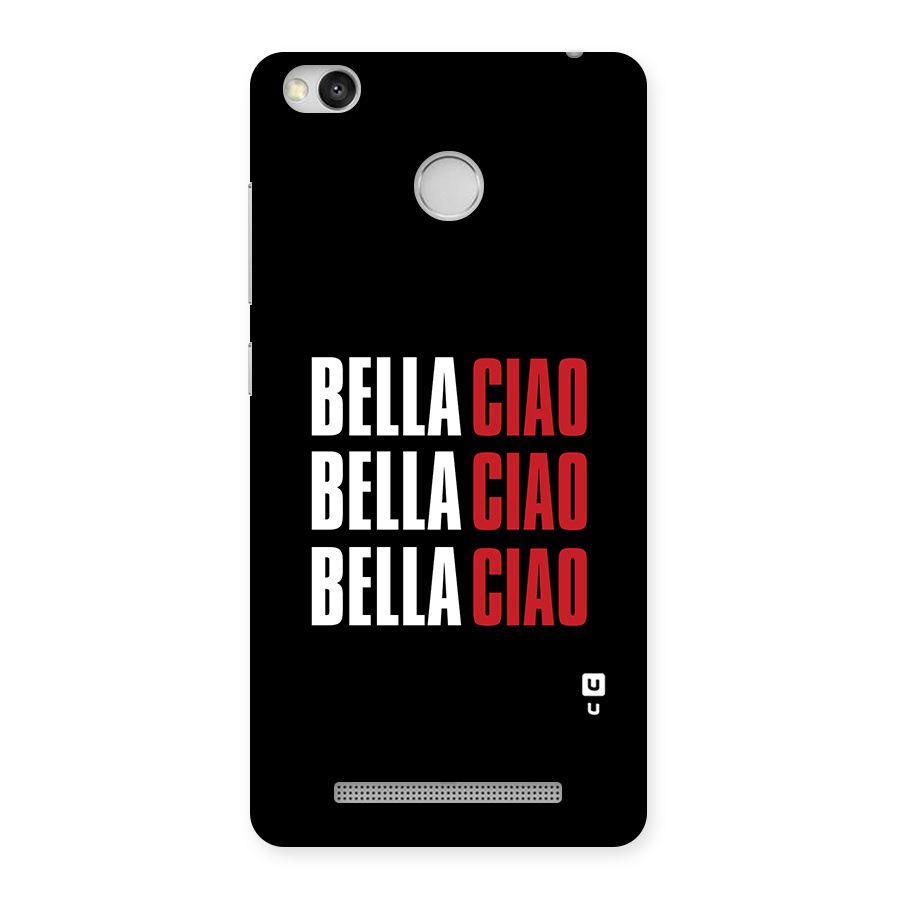 Bella Ciao Bella Ciao Bella Ciao Back Case for Redmi 3S Prime