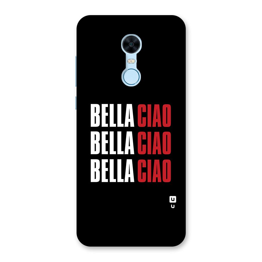 Bella Ciao Bella Ciao Bella Ciao Back Case for Redmi Note 5