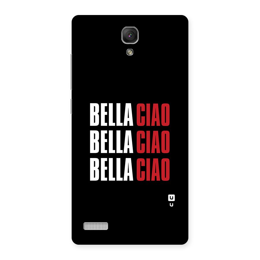 Bella Ciao Bella Ciao Bella Ciao Back Case for Redmi Note Prime