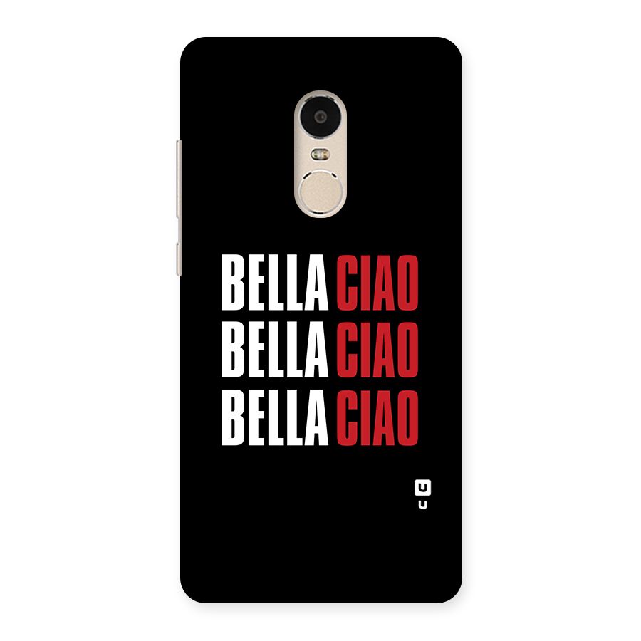 Bella Ciao Bella Ciao Bella Ciao Back Case for Xiaomi Redmi Note 4