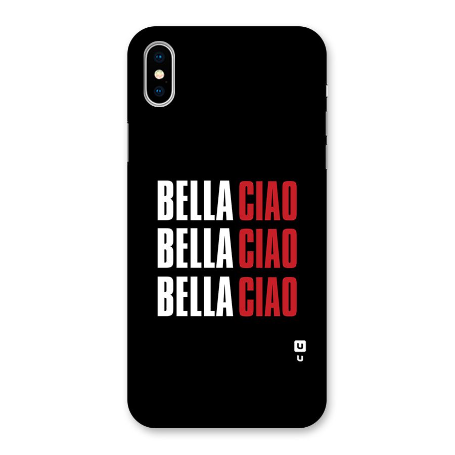 Bella Ciao Bella Ciao Bella Ciao Back Case for iPhone X