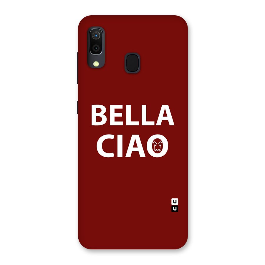 Bella Ciao Typography Art Back Case for Galaxy A30