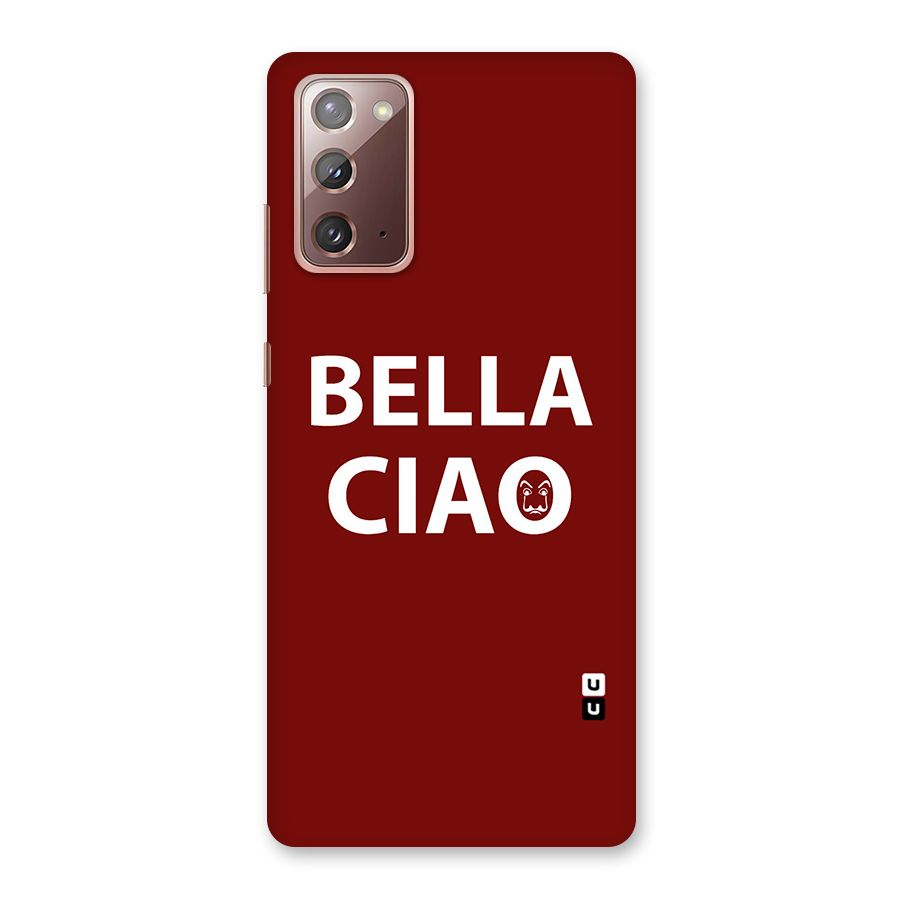 Bella Ciao Typography Art Back Case for Galaxy Note 20