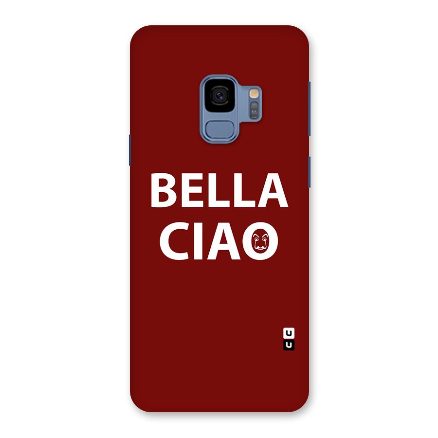 Bella Ciao Typography Art Back Case for Galaxy S9