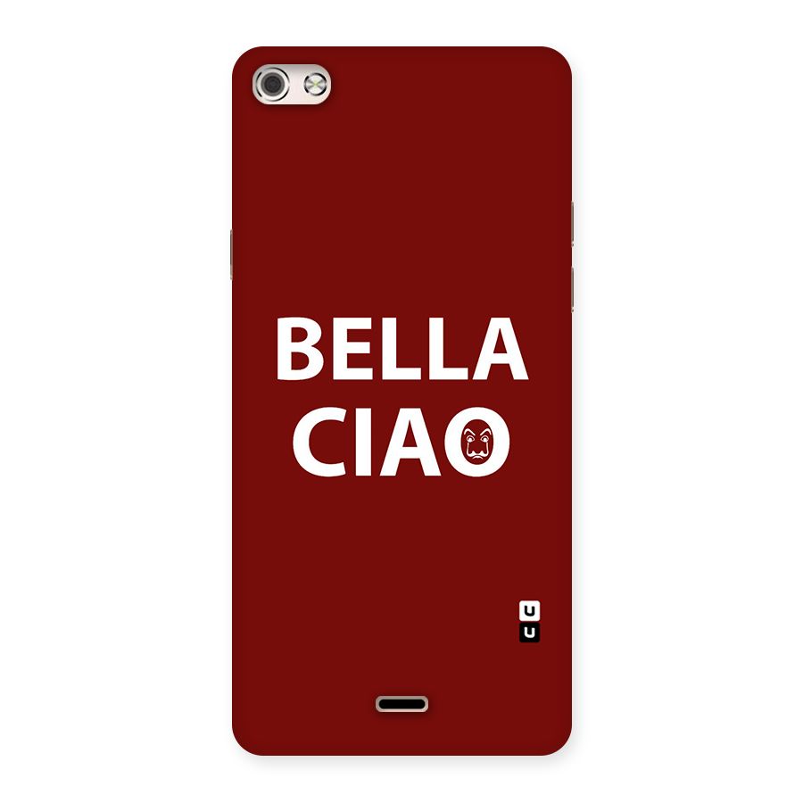 Bella Ciao Typography Art Back Case for Micromax Canvas Silver 5
