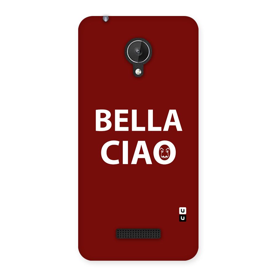 Bella Ciao Typography Art Back Case for Micromax Canvas Spark Q380
