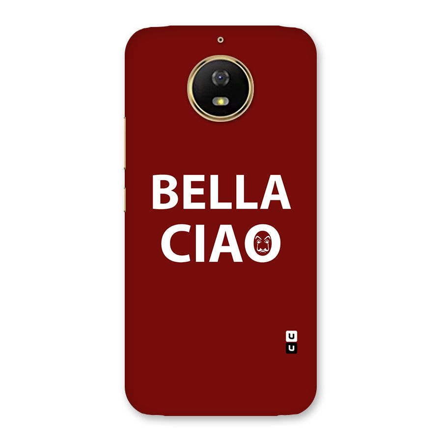 Bella Ciao Typography Art Back Case for Moto G5s