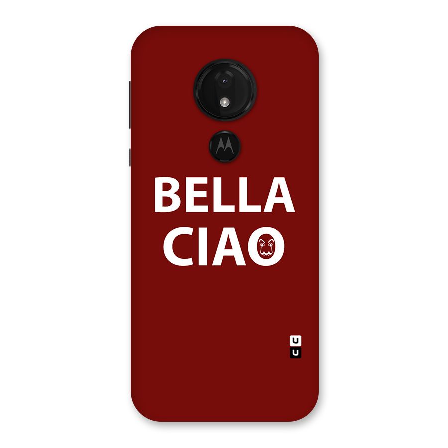 Bella Ciao Typography Art Back Case for Moto G7 Power