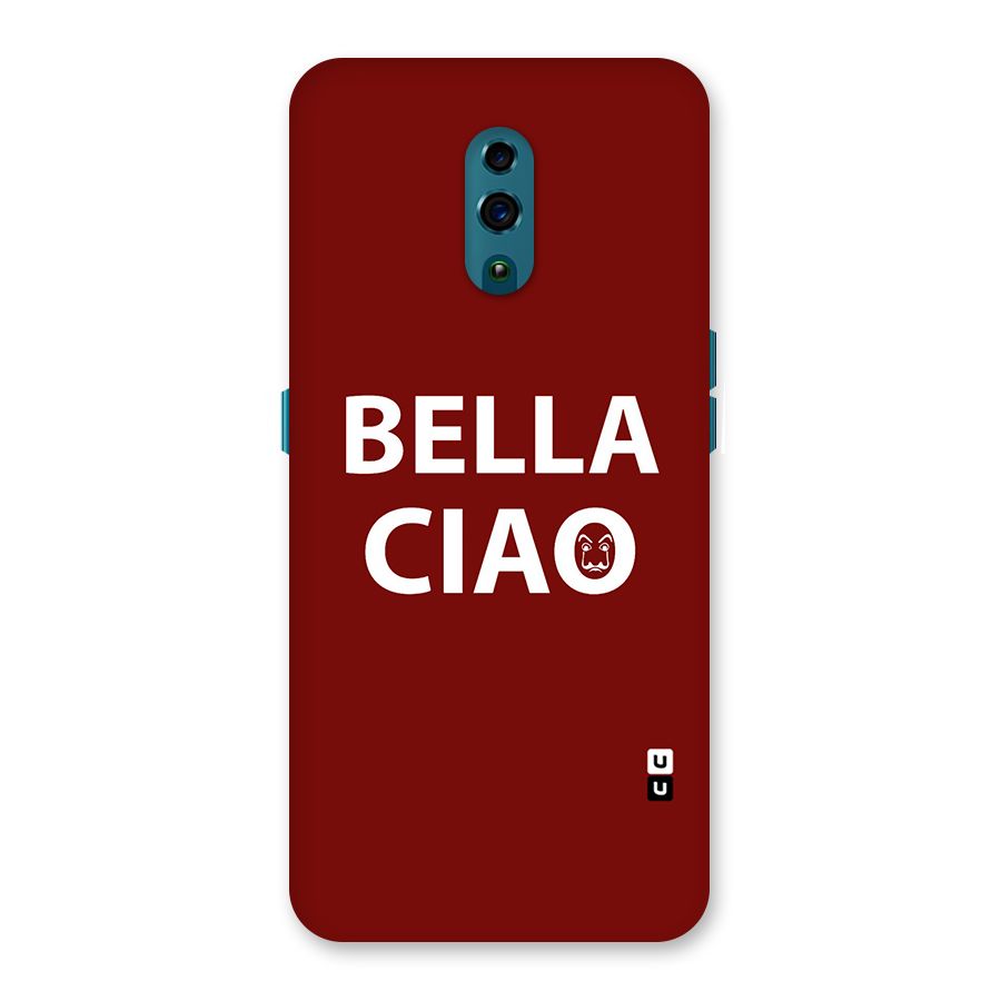 Bella Ciao Typography Art Back Case for Oppo Reno