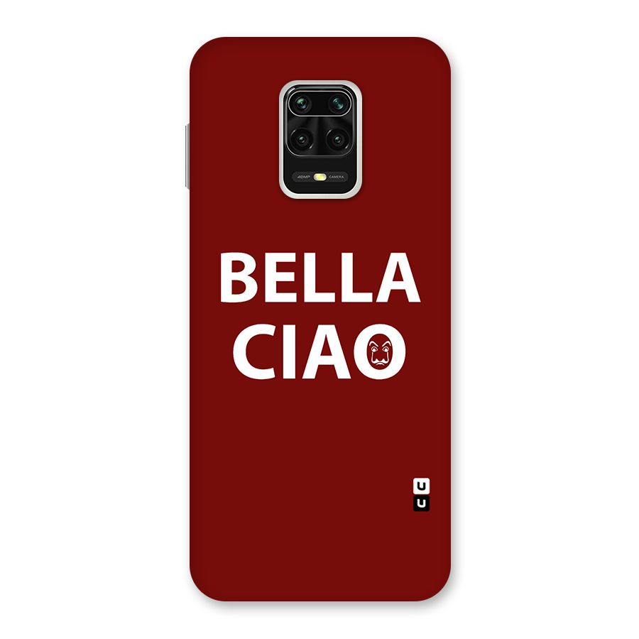 Bella Ciao Typography Art Back Case for Redmi Note 9 Pro