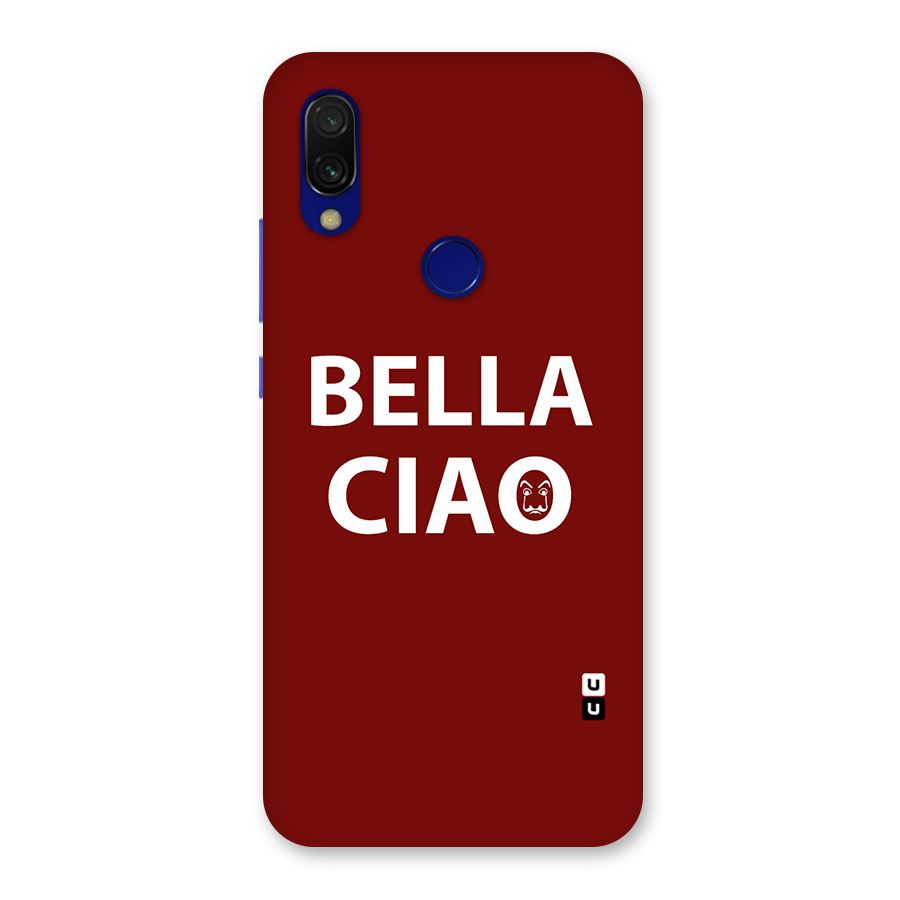 Bella Ciao Typography Art Back Case for Redmi Y3