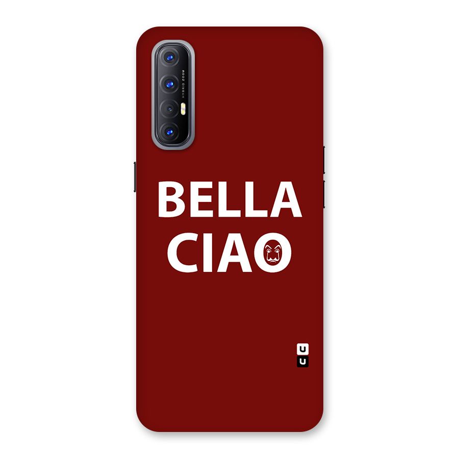 Bella Ciao Typography Art Back Case for Reno3 Pro