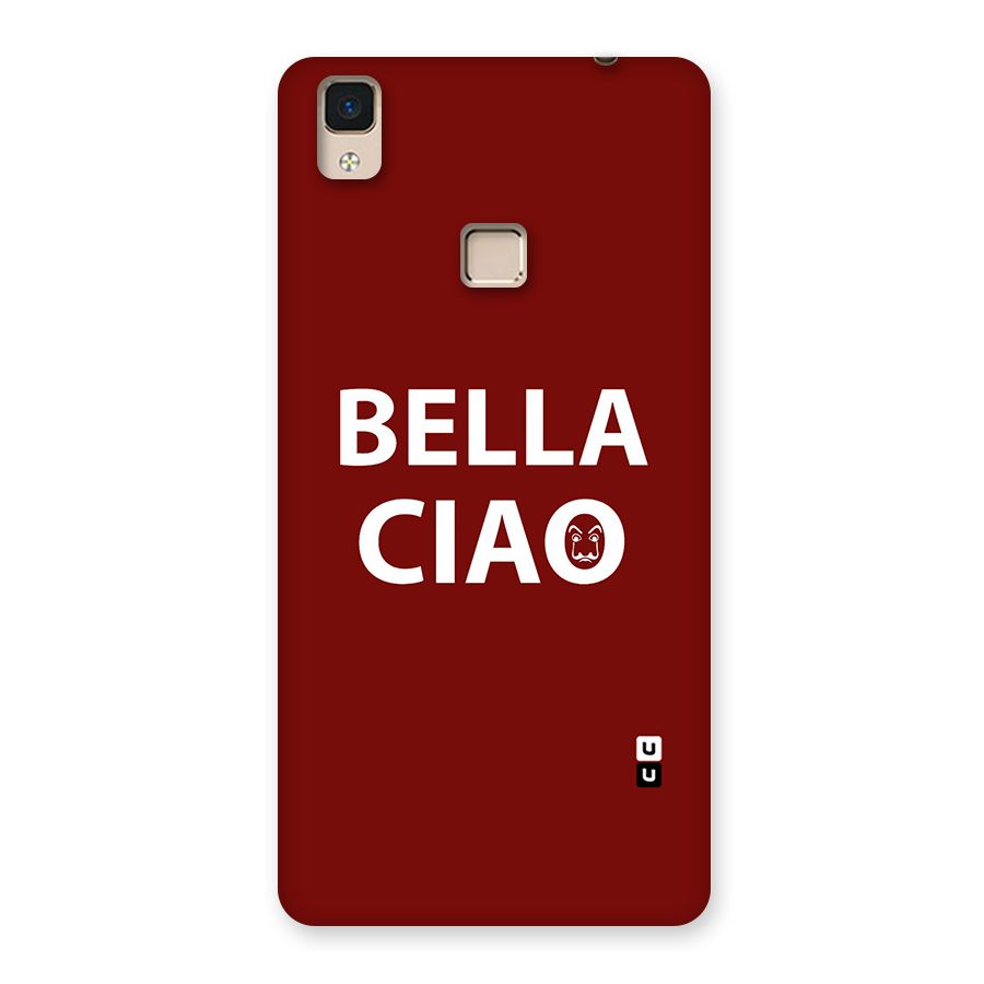 Bella Ciao Typography Art Back Case for V3 Max