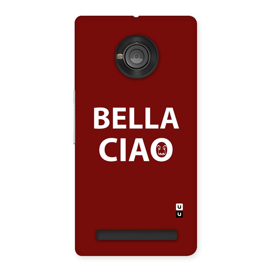 Bella Ciao Typography Art Back Case for Yu Yunique