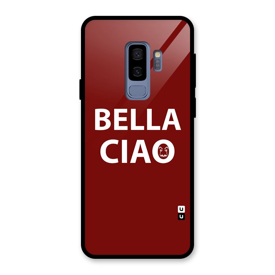 Bella Ciao Typography Art Glass Back Case for Galaxy S9 Plus