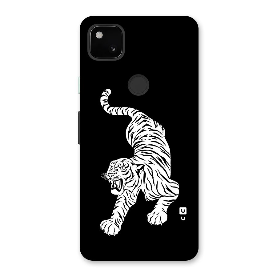 Bengal Tiger Stencil Art Glass Back Case for Google Pixel 4a