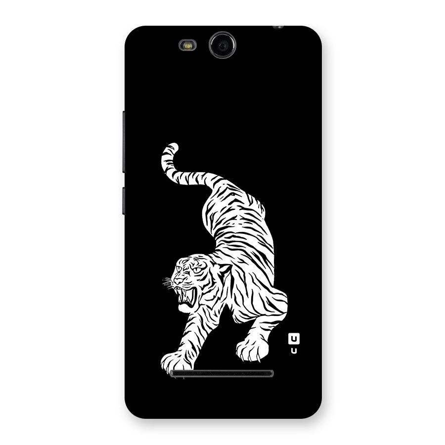 Bengal Tiger Stencil Art Back Case for Micromax Canvas Juice 3 Q392