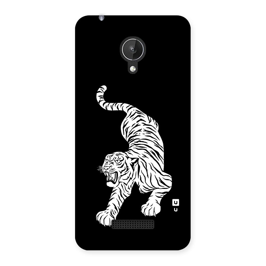 Bengal Tiger Stencil Art Back Case for Micromax Canvas Spark Q380