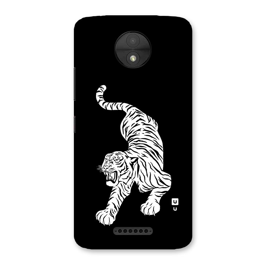 Bengal Tiger Stencil Art Back Case for Moto C