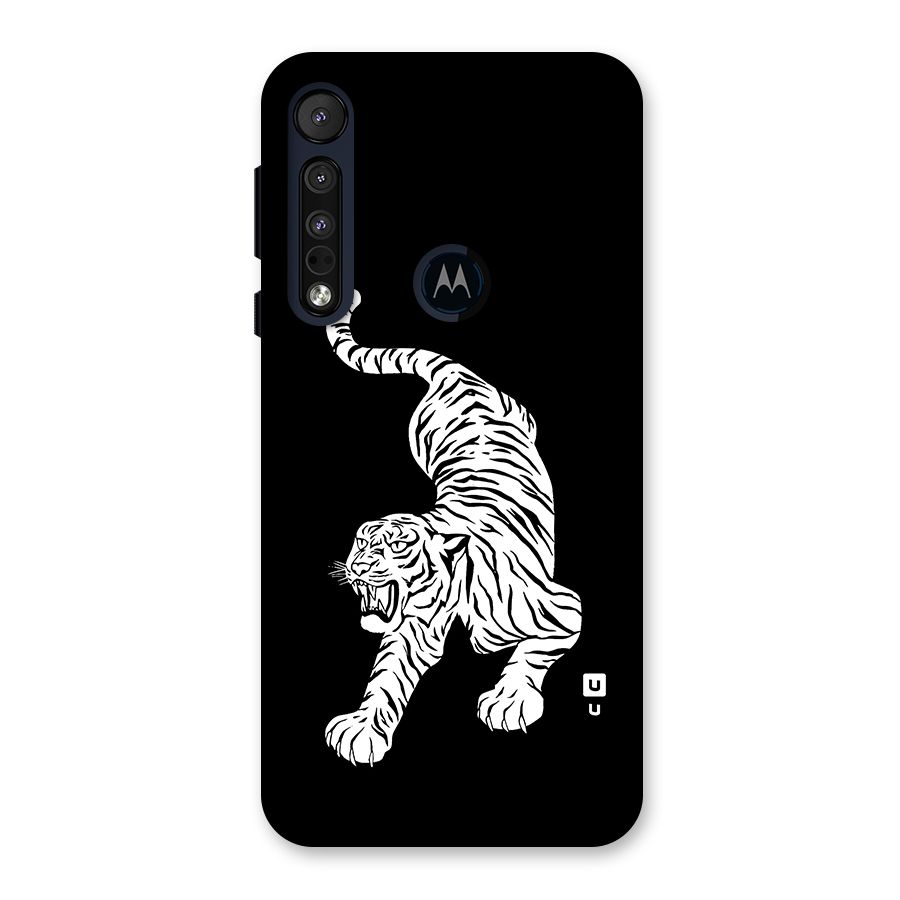 Bengal Tiger Stencil Art Back Case for Motorola One Macro