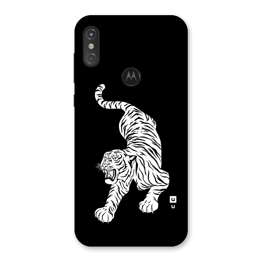 Bengal Tiger Stencil Art Back Case for Motorola One Power