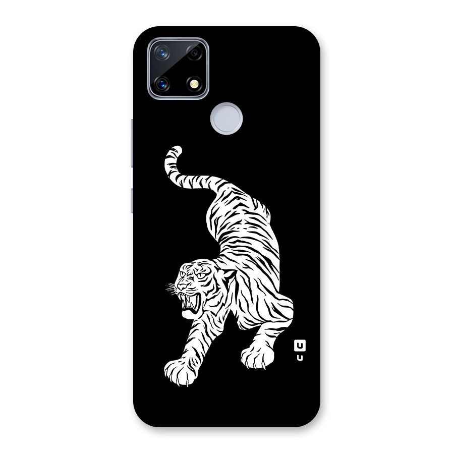 Bengal Tiger Stencil Art Glass Back Case for Realme Narzo 20