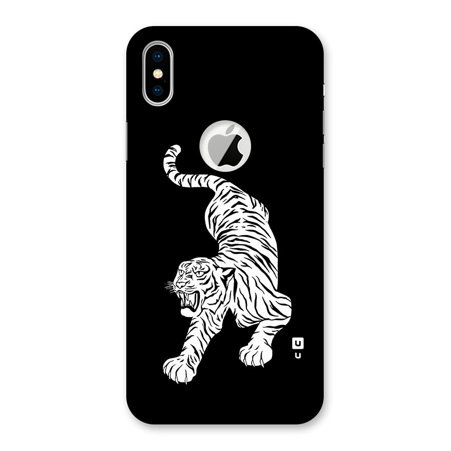 Bengal Tiger Stencil Art Back Case for iPhone X Logo Cut