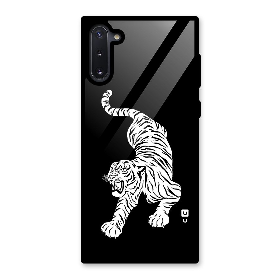 Bengal Tiger Stencil Art Glass Back Case for Galaxy Note 10