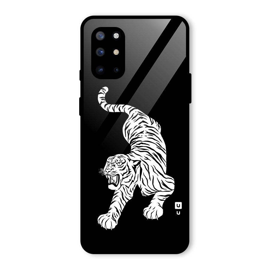 Bengal Tiger Stencil Art Glass Back Case for OnePlus 8T