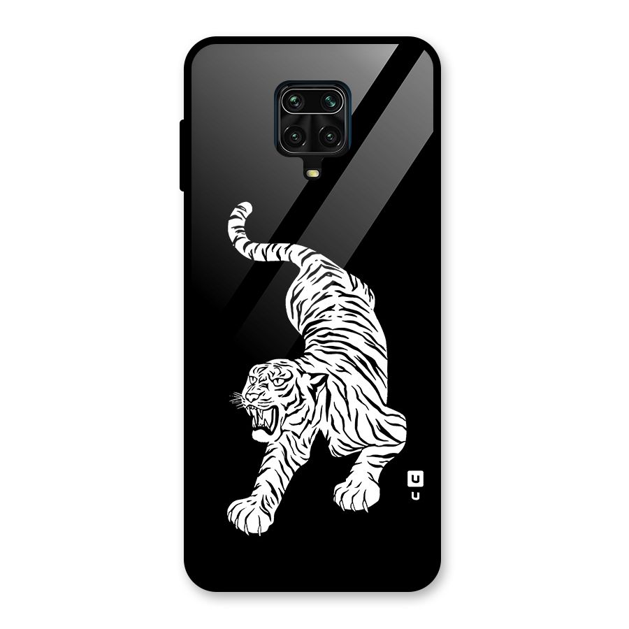 Bengal Tiger Stencil Art Glass Back Case for Poco M2 Pro