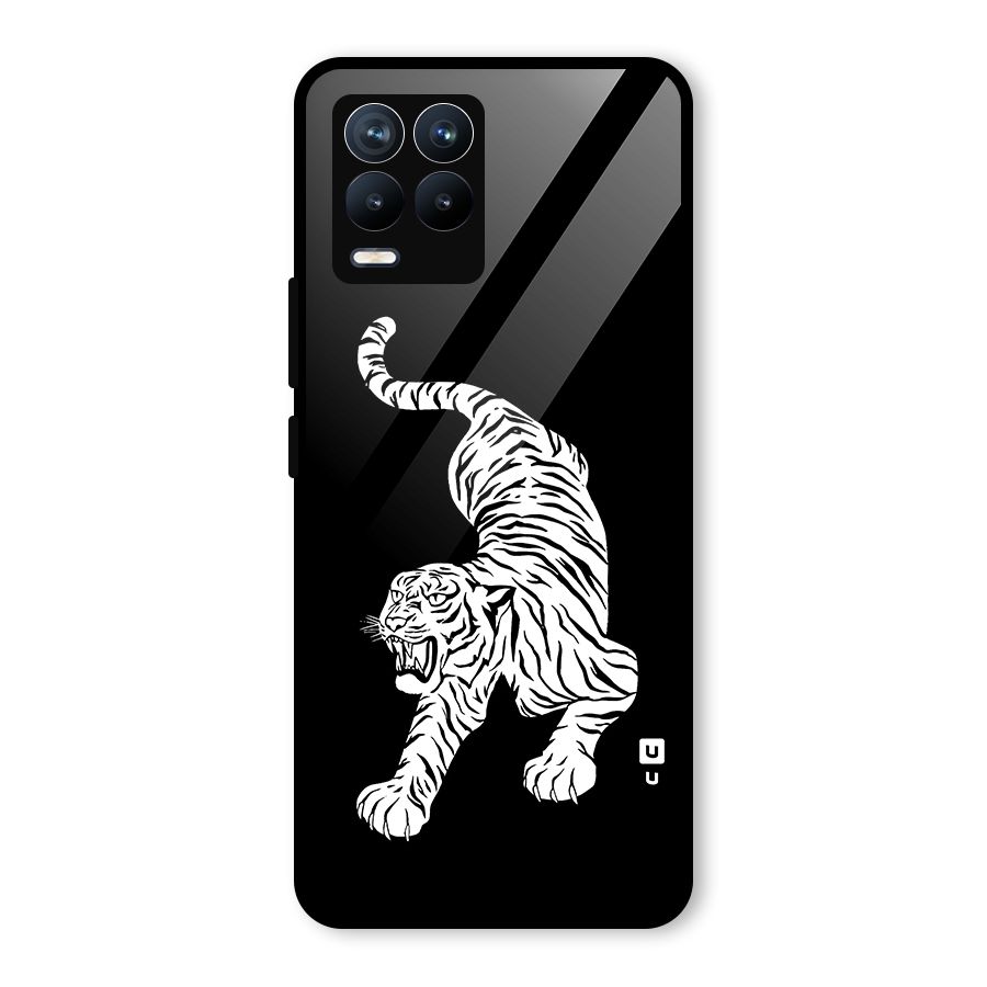 Bengal Tiger Stencil Art Glass Back Case for Realme 8 Pro