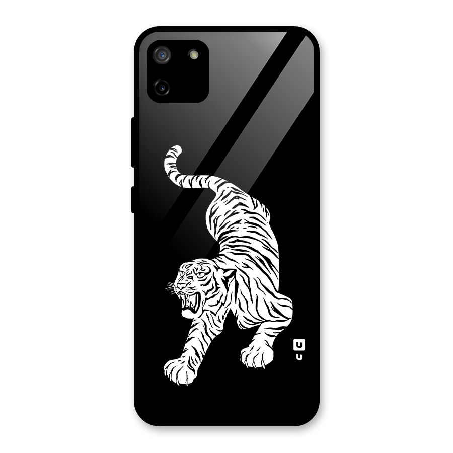 Bengal Tiger Stencil Art Glass Back Case for Realme C11