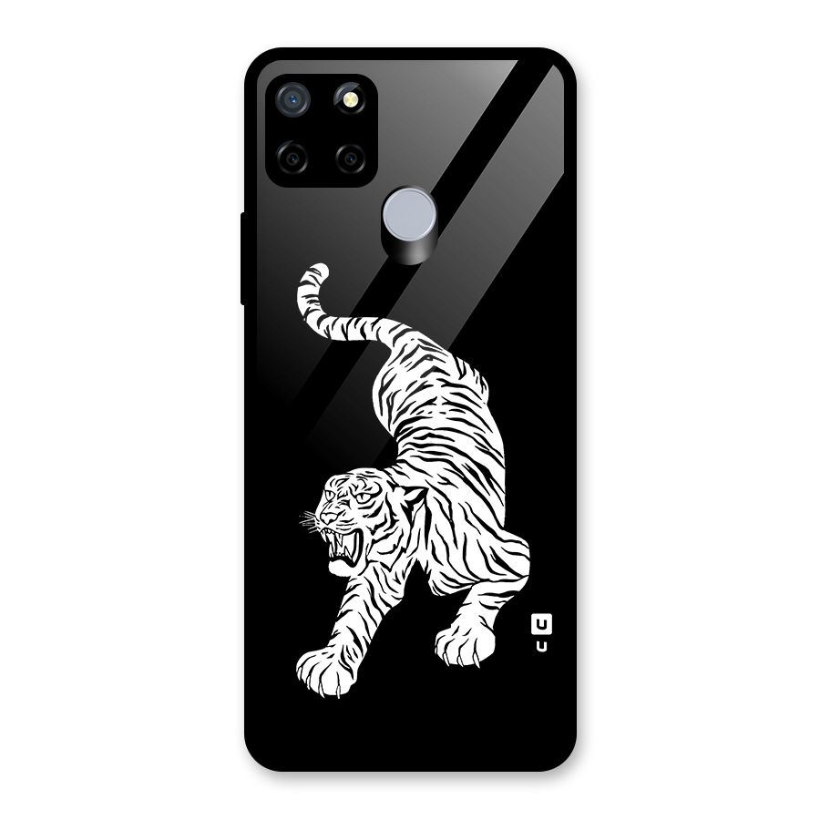 Bengal Tiger Stencil Art Glass Back Case for Realme C12