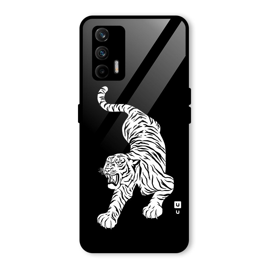 Bengal Tiger Stencil Art Glass Back Case for Realme GT 5G