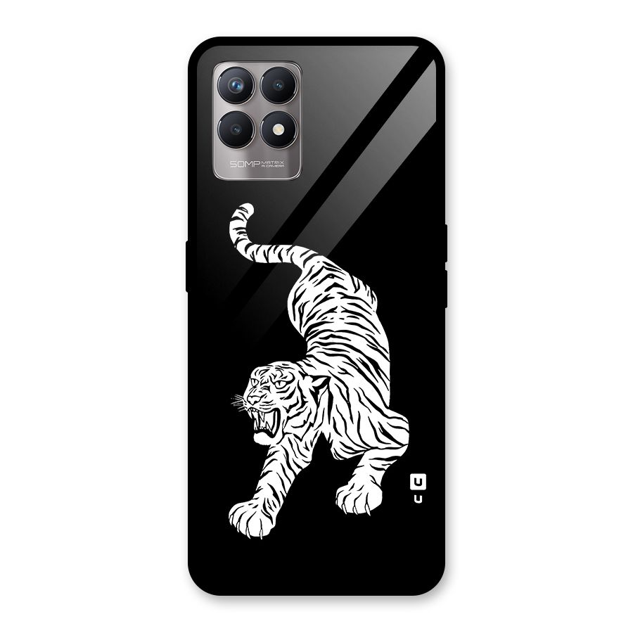 Bengal Tiger Stencil Art Glass Back Case for Realme Narzo 50