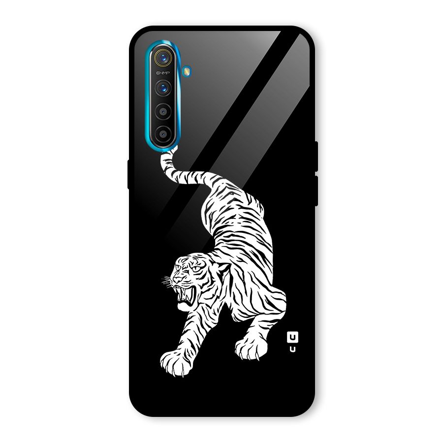 Bengal Tiger Stencil Art Glass Back Case for Realme X2