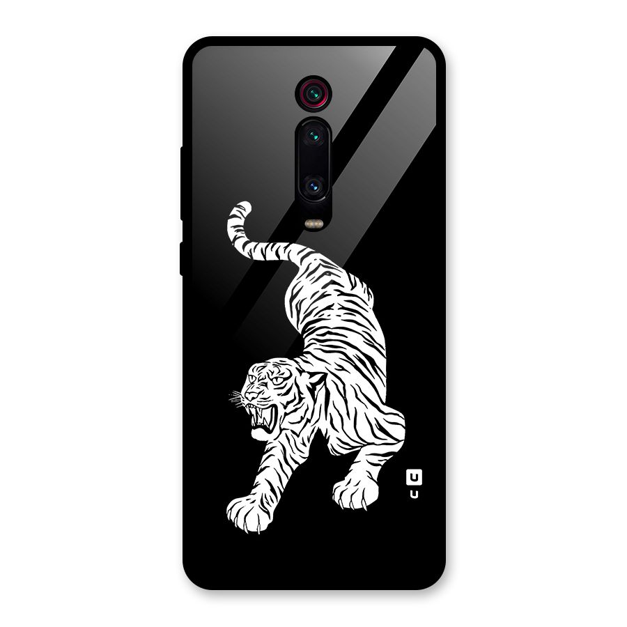 Bengal Tiger Stencil Art Glass Back Case for Redmi K20 Pro