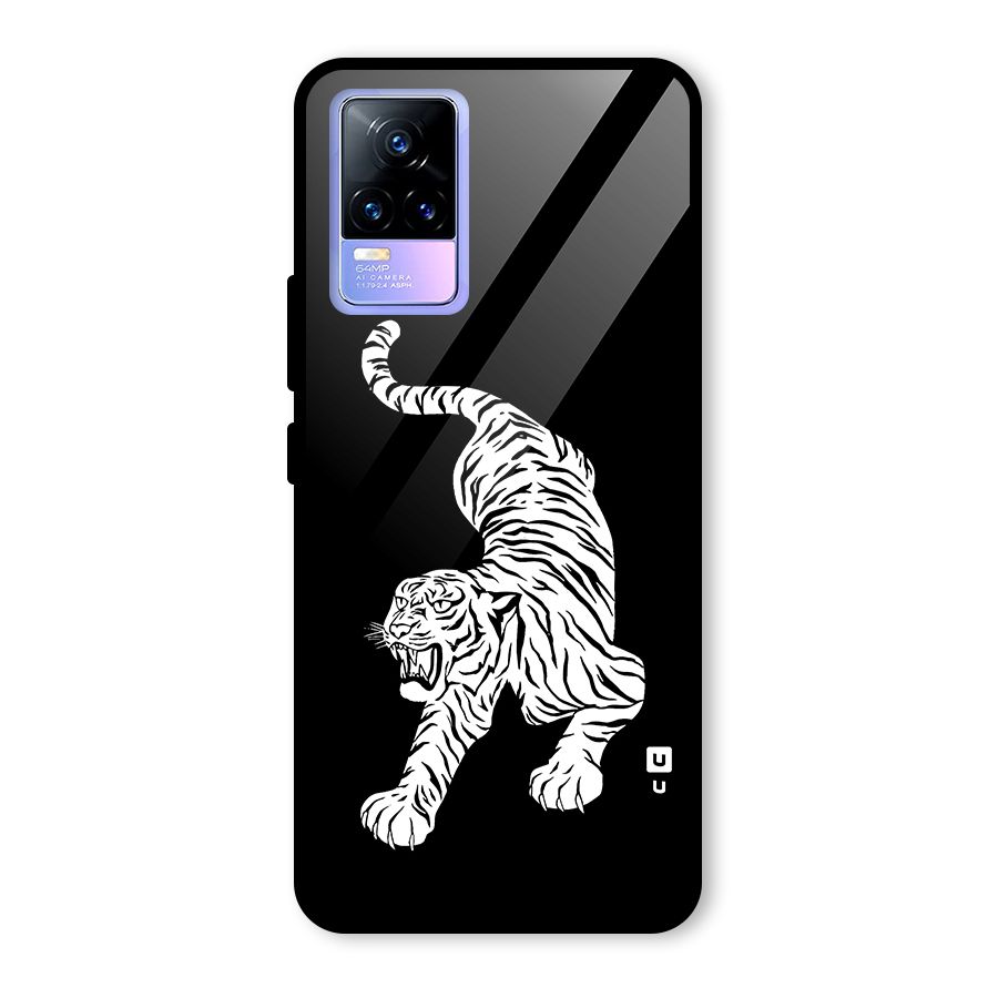 Bengal Tiger Stencil Art Glass Back Case for Vivo Y73
