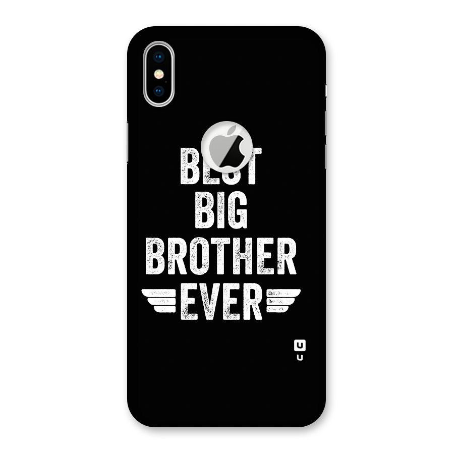 Best Big Brother Ever Back Case for iPhone X Logo Cut