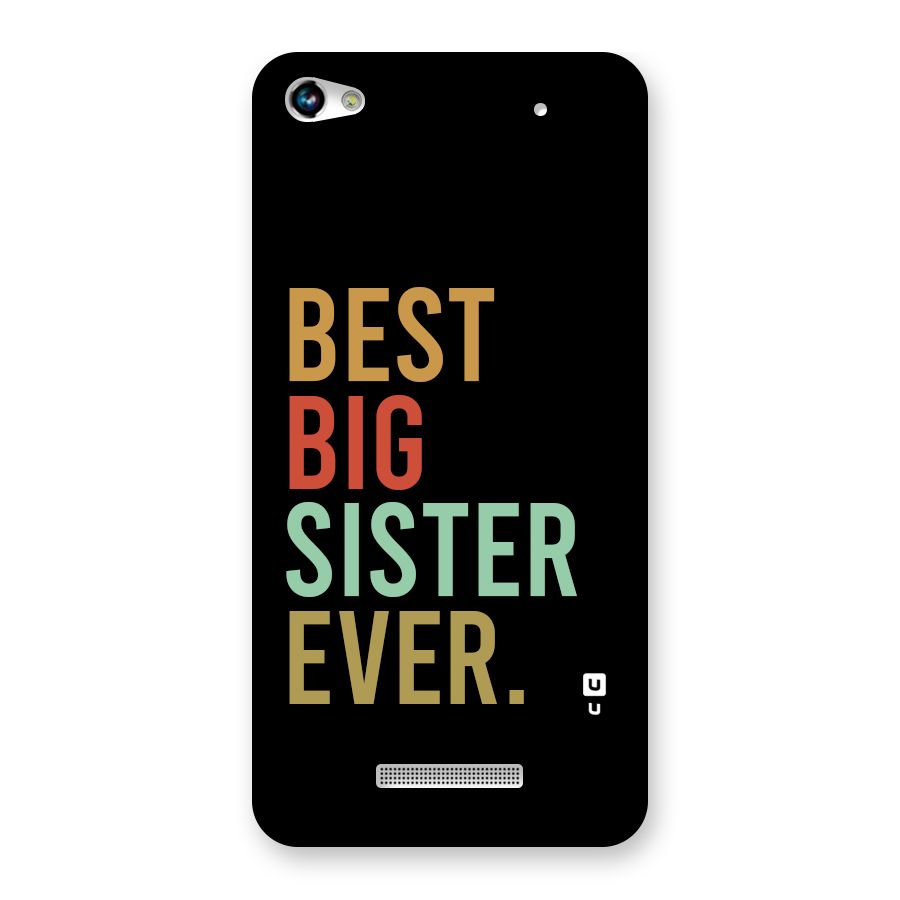 Best Big Sister Ever Back Case for Canvas Hue 2 A316